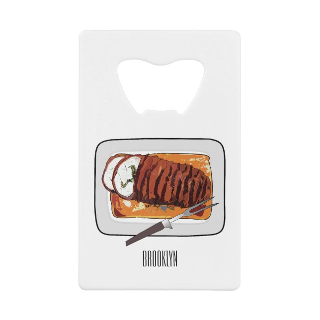 Roast turkey breast cartoon illustration  (Front)