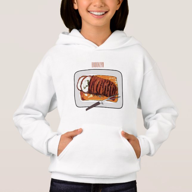 Roast turkey breast cartoon illustration (Front)