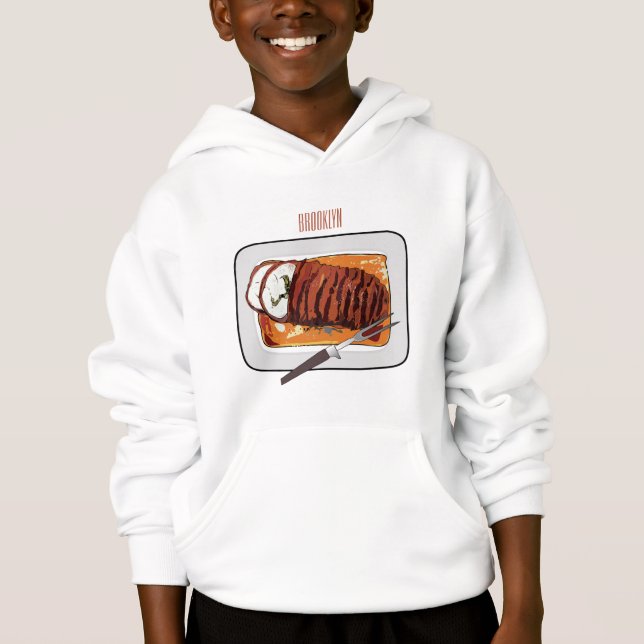 Roast turkey breast cartoon illustration  (Front)