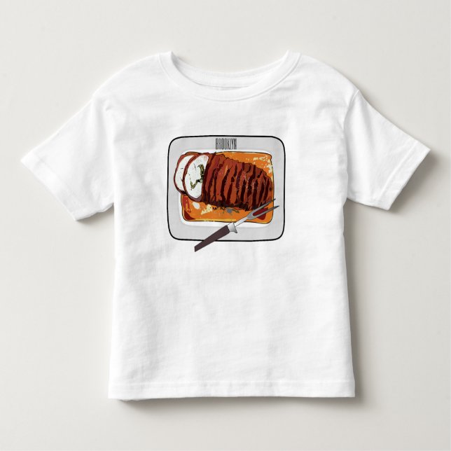 Roast turkey breast cartoon illustration  toddler T-Shirt (Front)