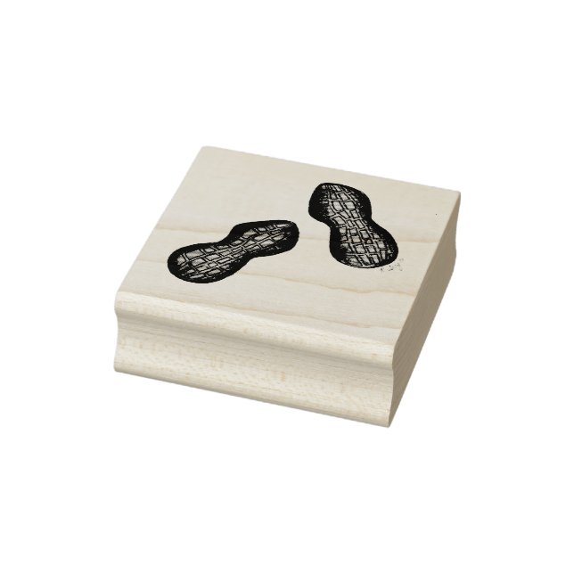 Roasted Ballpark Peanuts Nuts Snack Food Treats Rubber Stamp (Stamp)