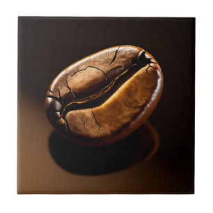 Roasted Coffee Bean Macro Closeup Tile