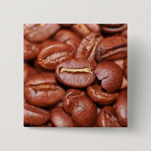 Roasted Coffee Beans 15 Cm Square Badge (Front)