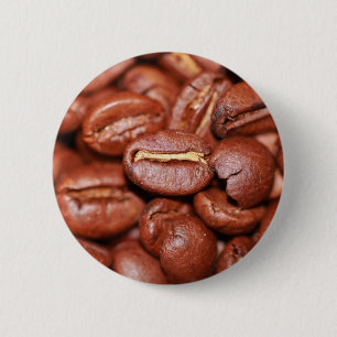 Roasted Coffee Beans 6 Cm Round Badge