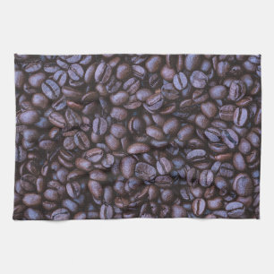 Roasted Coffee Beans Acrylic Artwork Tea Towel