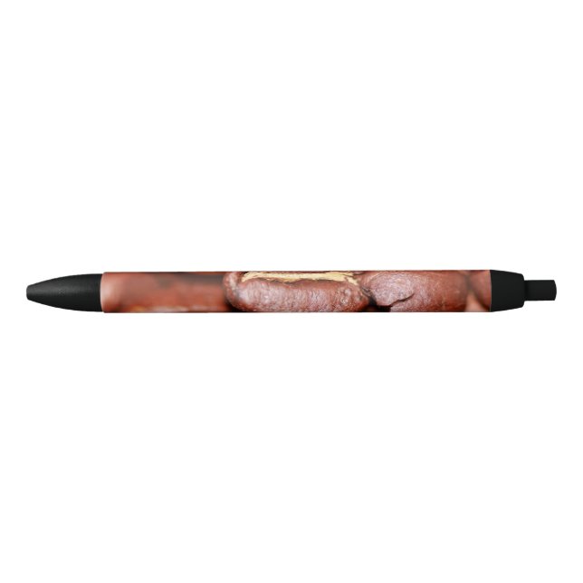 Roasted Coffee Beans Black Ink Pen (Front)