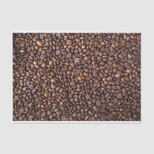 Roasted Coffee Beans Texture Structure Background Tissue Paper (Front)