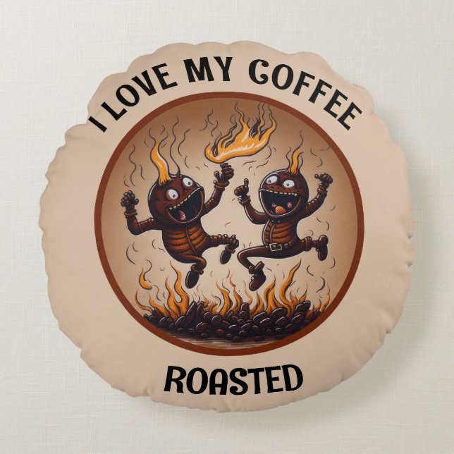 Roasted Coffee Round Cushion (Front)