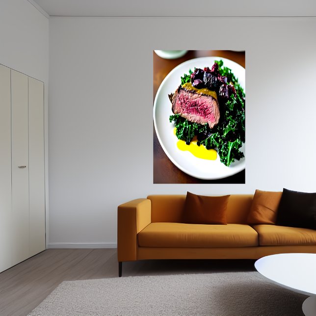 Roasted human tenderloin dish | AI Art Poster (Creator Uploaded)