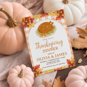 Roasted Turkey Thanksgiving Dinner Invitation