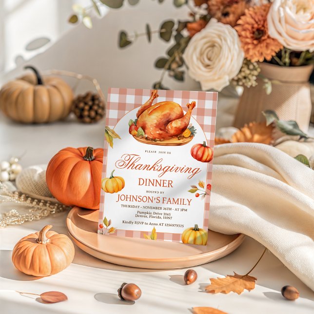 Roasted Turkey Thanksgiving Dinner Invite (Creator Uploaded)