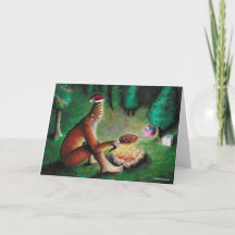 Roasting Chestnuts by RyGuy Art Holiday Card