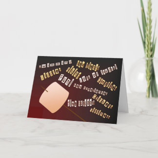 Roasting Marshmallow - Summer Camp Fun! Card