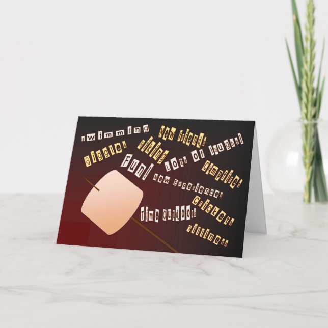 Roasting Marshmallow - Summer Camp Fun! Card (Front)