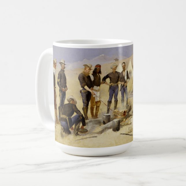 Roasting the Christmas Beef in a Cavalry Camp Coffee Mug (Front Left)