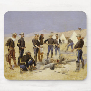 Roasting the Christmas Beef in a Cavalry Camp Mouse Pad