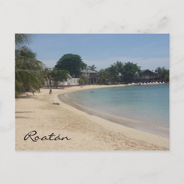 roatán beach postcard (Front)