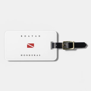 Roatan Honduras Scuba Dive Flag Luggage Tag