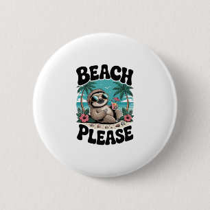 Roatan Honduras Sloth Summer 6 Cm Round Badge