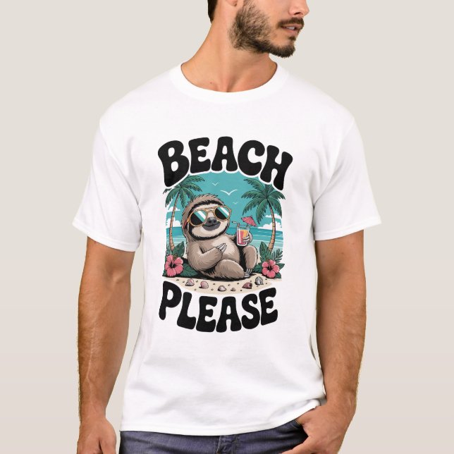 Roatan Honduras Sloth Summer T-Shirt (Front)