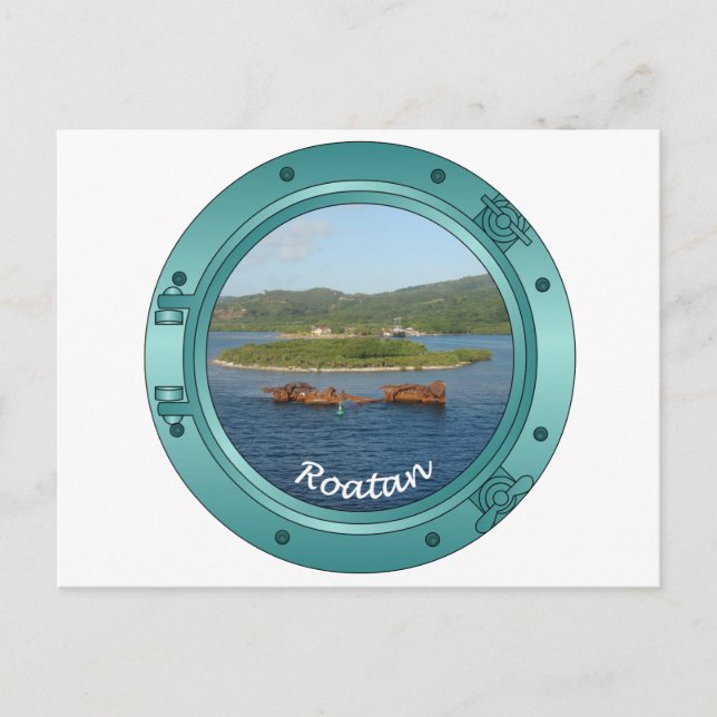 Roatan Porthole Postcard (Front)