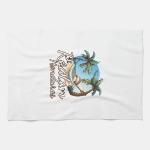 Roatan Sloth Animal Lovers For Men Women Kids Long Tea Towel
