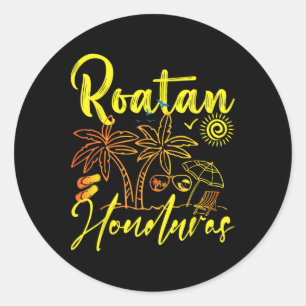 Roatan Souvenirs Honduras Beach Honduras Vacation  Classic Round Sticker
