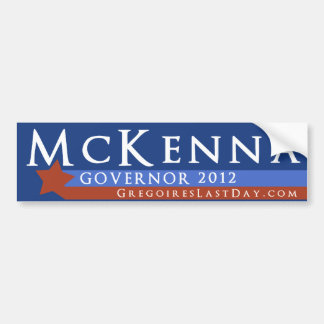 Rob McKenna for Governor 2012 Bumper Sticker