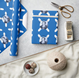 Robbie Burns - In Blue Oidhche Bhlas Burns Saltire Wrapping Paper