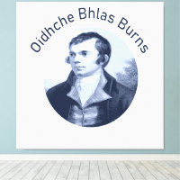 Robbie Burns - Oidhche Bhlas Burns Blue Text