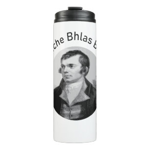 Robbie Burns - Oidhche Bhlas Burns Gaelic In Grey Thermal Tumbler