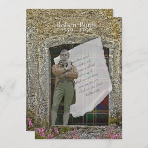 Robbie Burns Old Stone and Heather Invitation