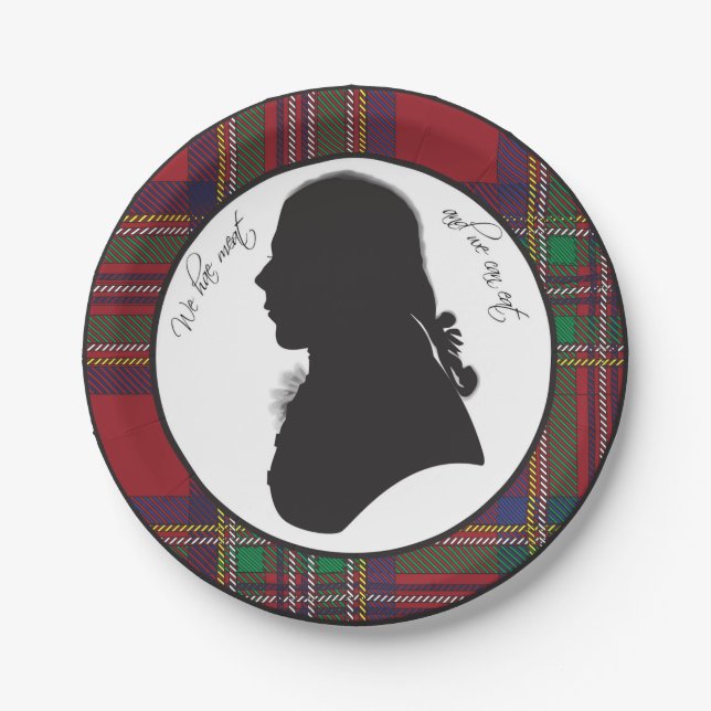 Robbie Burns silhouette Paper Plate (Front)
