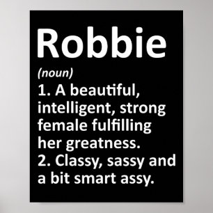 Robbie Definition Personalised Name Funny Christma Poster