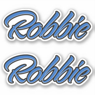 Robbie name blue sticker Sticker Sticker Sticker s