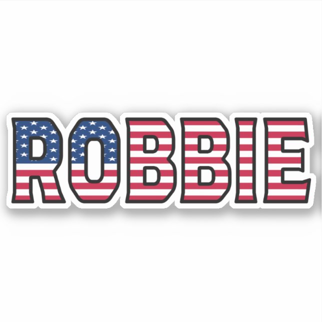 Robbie Name First Name USA Sticker Stickerset (Front)