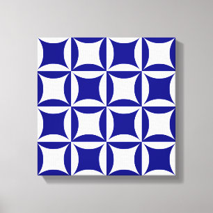 Robbing Peter to Pay Paul Blue Pattern Canvas Print