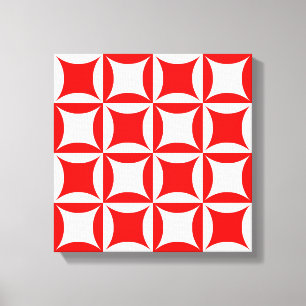 Robbing Peter to Pay Paul Red Pattern Canvas Print