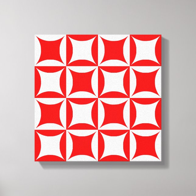 Robbing Peter to Pay Paul Red Pattern Canvas Print (Front)