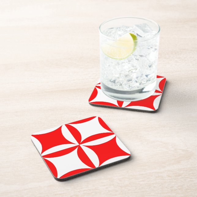 Robbing Peter to Pay Paul Red Pattern Coaster (Right Side)