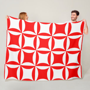 Robbing Peter to Pay Paul Red Pattern Fleece Blanket