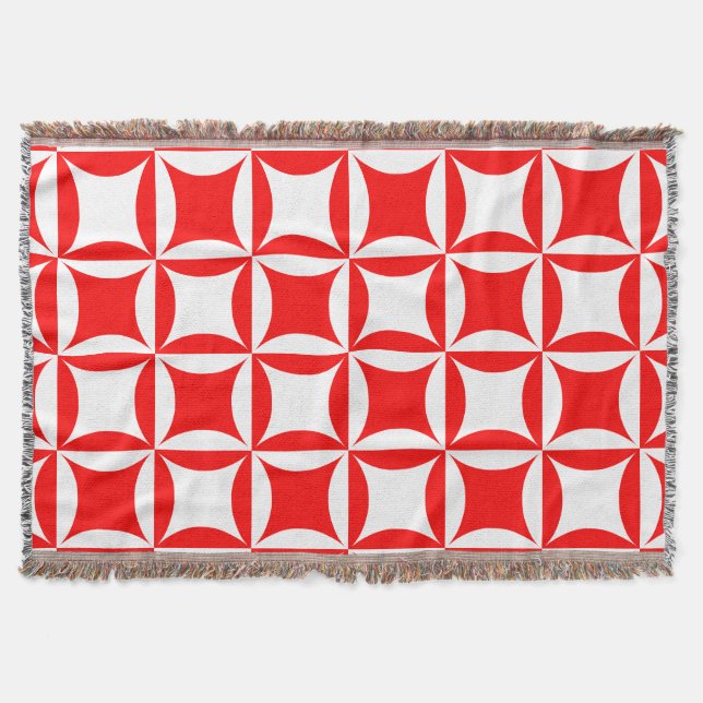 Robbing Peter to Pay Paul Red Pattern Throw Blanket (Front)