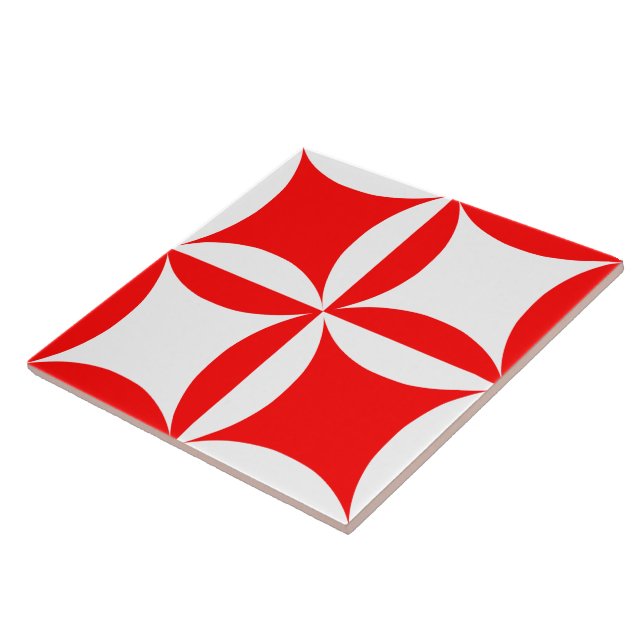Robbing Peter to Pay Paul Red Pattern Tile (Side)