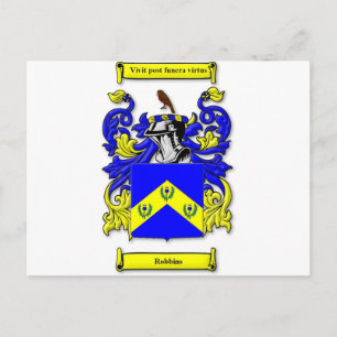 Robbins Coat of Arms Postcard