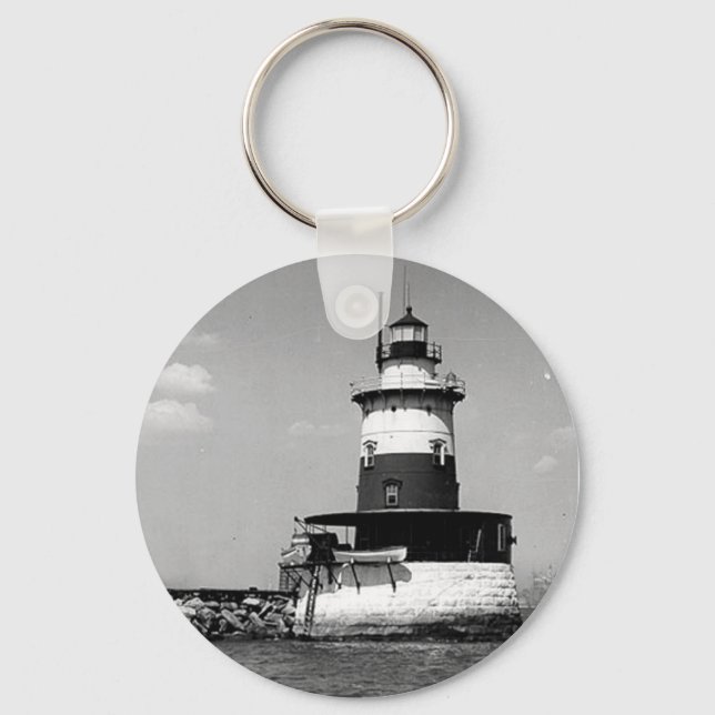 Robbins Reef Lighthouse Key Ring (Front)