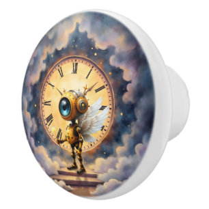 Robby the Winged Timekeeper – Wings of Time Series Ceramic Knob