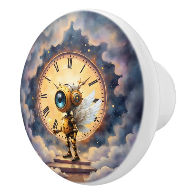 Robby the Winged Timekeeper – Wings of Time Series Ceramic Knob (Right)