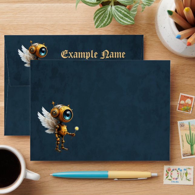 Robby the Winged Timekeeper – Wings of Time Series Envelope (Desk)