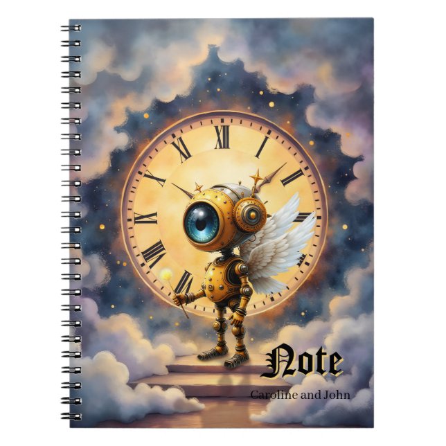 Robby the Winged Timekeeper – Wings of Time Series Notebook (Front)