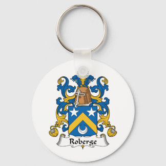 Roberge Family Crest Key Ring